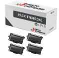 Compatível Pacote 4x Brother TN3610XL Preto