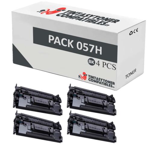 Compatível Pack 4x Canon 057H Preto