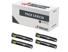 Compatível Pack 4x Canon C-EXV18