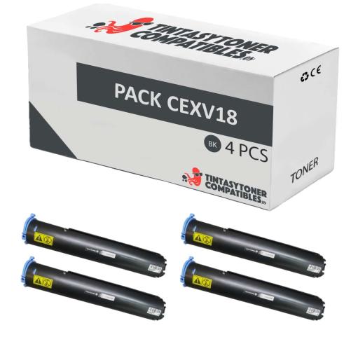 Compatível Pack 4x Canon C-EXV18