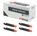 Compatível Pack 4x Canon C-EXV33 Preto