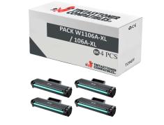 Compatível Pacote 4x HP 106A-XL / W1106A-XL (Alta Capacidade)