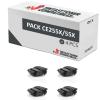 Pacote compatível 4x HP CE255X Premium