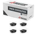 Pacote compatível 4x HP CE255X Premium