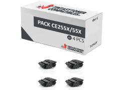 Pacote compatível 4x HP CE255X Premium