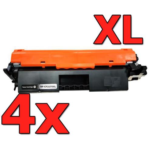 Compatível Pacote 4X HP CF217A XXL Premium (Alta Capacidade)