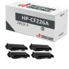 Compatível Pacote 4x HP CF226A Preto Premium