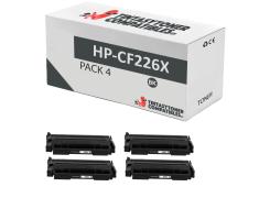 Compatível Pacote 4x HP CF226X Preto Premium
