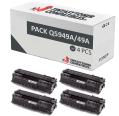 Pacote compatível 4x HP Q5949A Preto