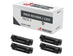 Compatível Pack 4x HP W1350X preto (com chip)
