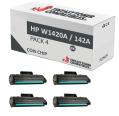 Compatível Pacote 4x HP W1420A Preto (com chip)
