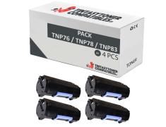 Compatível Pack 4x Konica Minolta TNP76 / TNP78 / TNP83 Preto