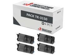 Compatível Pack 4x Kyocera TK-3150
