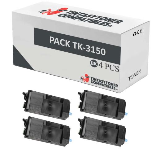 Compatível Pack 4x Kyocera TK-3150
