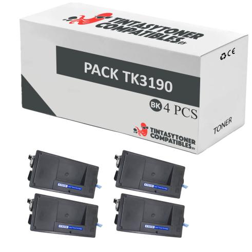 Compatível Pacote 4x Kyocera TK-3190