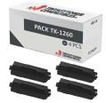 Compatível Pack 4x Kyocera TK1260 Preto