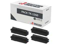 Compatível Pack 4x Kyocera TK1260 Preto