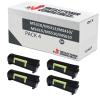 Compatível Pack 4x Lexmark MS310 / MS312 / MS410 / MS415 / MS510 / MS610 Preto