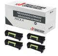 Compatível Pack 4x Lexmark MS310 / MS312 / MS410 / MS415 / MS510 / MS610 Preto