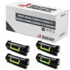 Compatível PACK 4X Lexmark MS417 / MS517 / MS617 / MX417 / MX517 / MX617 Preto