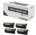 Compatível Pacote 4x Lexmark MS810 / MS811 / MS812 (25k) 52D2H00 / 522H