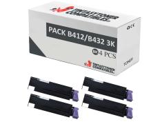 Compatível Pack 4x OKI B412 / B432 / B512 / MB472 / MB492 / MB562 (3K)