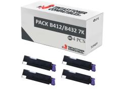 Compatível Pack 4x OKI B412 / B432 / B512 / MB472 / MB492 / MB562 (7k)