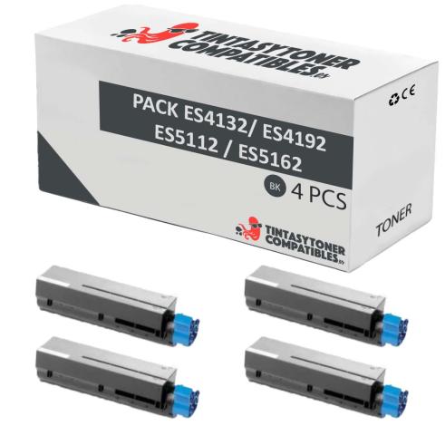 Compatível Pack 4x OKI ES4132 / ES4192 / ES5112 / ES5162