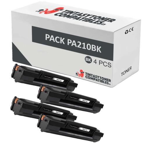Compatível Pack 4x Pantum PA210 Preto
