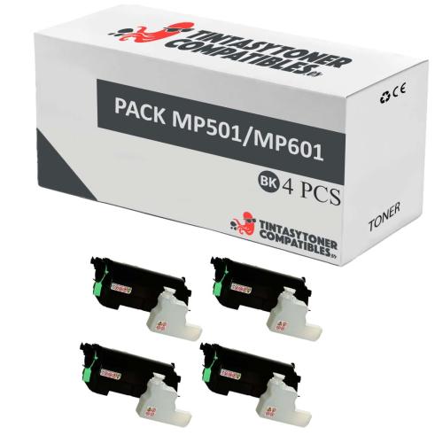 Compatível Pack 4x Ricoh Aficio MP501 / MP601