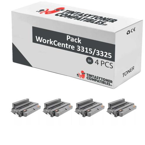 Compatível Pack 4x Xerox WorkCentre 3315 / 3325 Preto