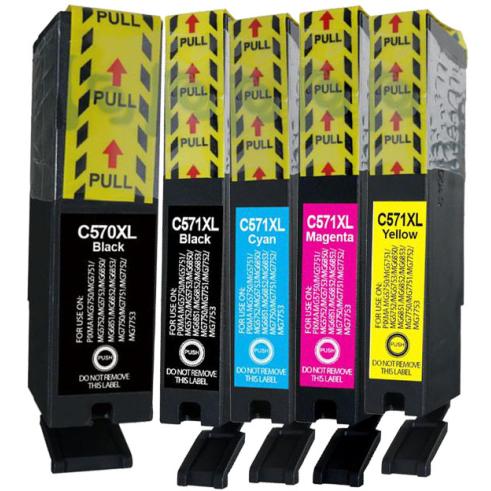 Pacote compatível 5 x CANON PGI 570 CLI 571