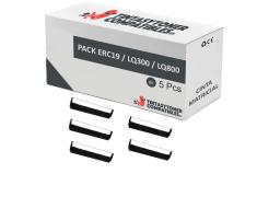 Pack de 5 Fitas Matriciais Compatíveis com EPSON ERC19/LQ300/LQ800