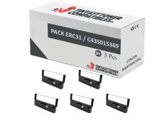 Compatível PACK 5X Fita EPSON ERC31 Preta para Matriz