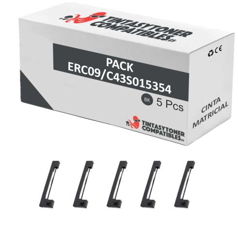Compatível Pack 5X Fitas Matriciais Epson ERC09