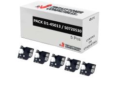 Compatível PACK 5X Dymo D1 45013 Preto / Branco