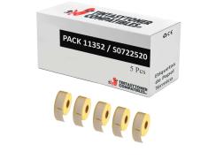 Compatível PACK 5X DYMO LABELWRITER 11352 Etiquetas para Pastas de Papel Térmico