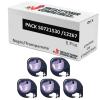 Compatível Pack 5x Dymo LetraTag S0721530 Preto / Transparente