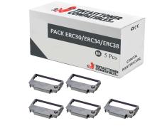 Compatível PACK 5X Epson ERC30 ERC34 ERC38 Preto