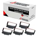 Compatível Pacote 5x Epson ERC30 ERC34 ERC38 Preto/Vermelha