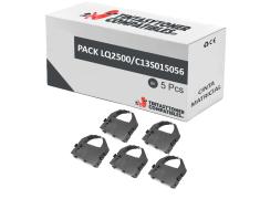 Compatível Pack 5x Epson LQ-2500 Preto Fita Matrix