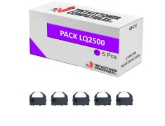 Compatível Pack 5x Epson LQ-2500 Púrpura Fita Matrix