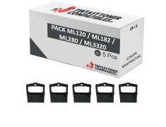 Compatível Pack 5x OKI ML120 / ML182 / ML280 / ML3320 Preto Fitas Matriciais