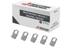 Compatível Pack 5x OKI ML5520 / ML5521 / ML5590 / ML5591 Fita Preta Matrix