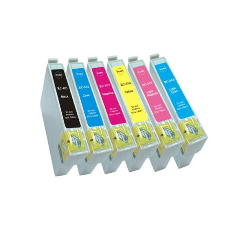 Pacote compatível 6 x EPSON T0801/2/3/4/5/6