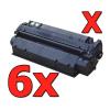 Pacote compatível 6 x HP C7115X Preto
