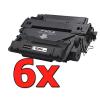 Pacote compatível 6 x HP CE255A Premium