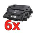 Pacote compatível 6 x HP CE255A Premium