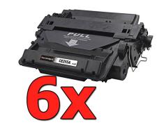 Pacote compatível 6 x HP CE255A Premium