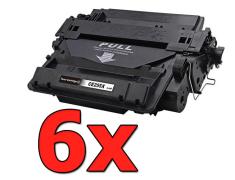 Pacote compatível 6 x HP CE255X Premium